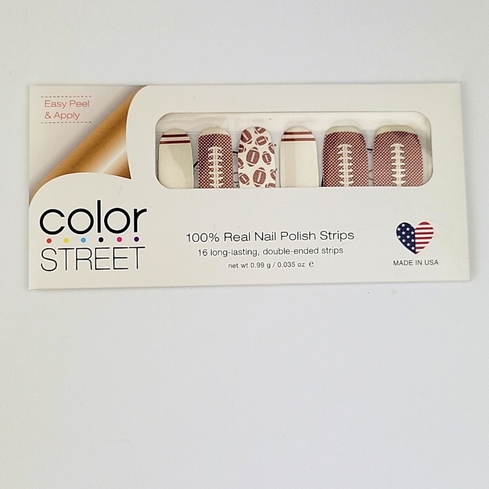 Color Street Touchdown Real Nail Polish Strips 16 Strips